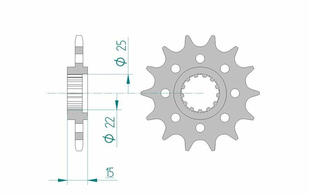 SP 1076362001 AFAM Standard Stahlritzel vorne 24507 - 520    passend fuer KAWASAKI NINJA ZX-6 R
