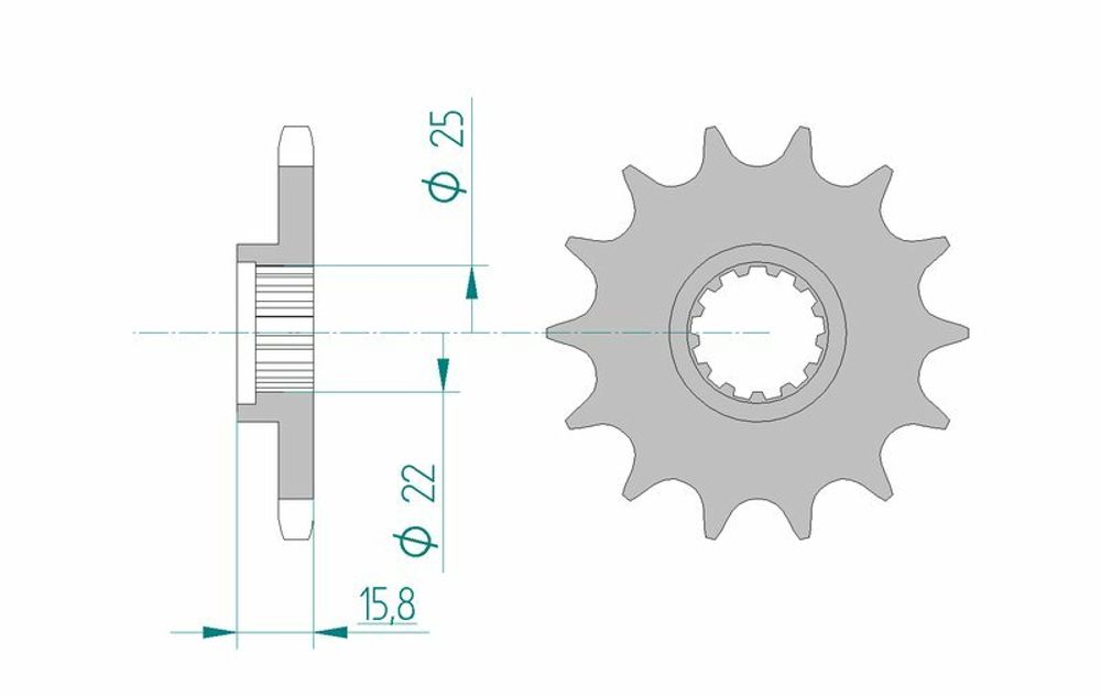 SP 1076373001 AFAM Standard Stahlritzel vorne 24508 - 525    passend fuer KAWASAKI NINJA ZX-6 R