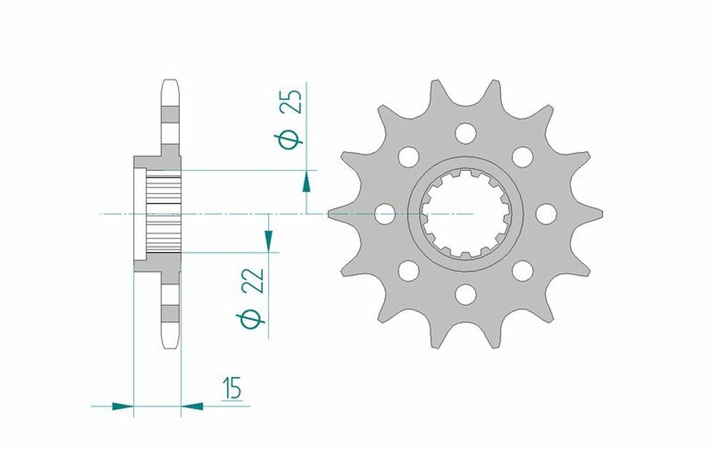 SP 1076384002 AFAM Standard Stahlritzel vorne 24509 - 520    passend fuer KAWASAKI NINJA ZX-6 R