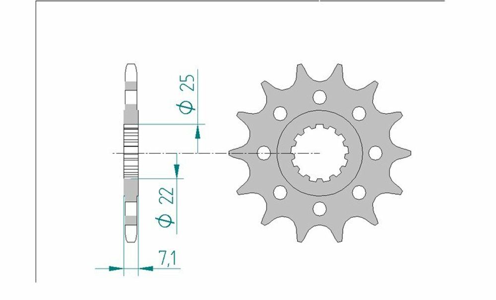 SP 1076408002 AFAM Standard Stahlritzel vorne 24511 - 520    passend fuer KAWASAKI NINJA ZX-6R