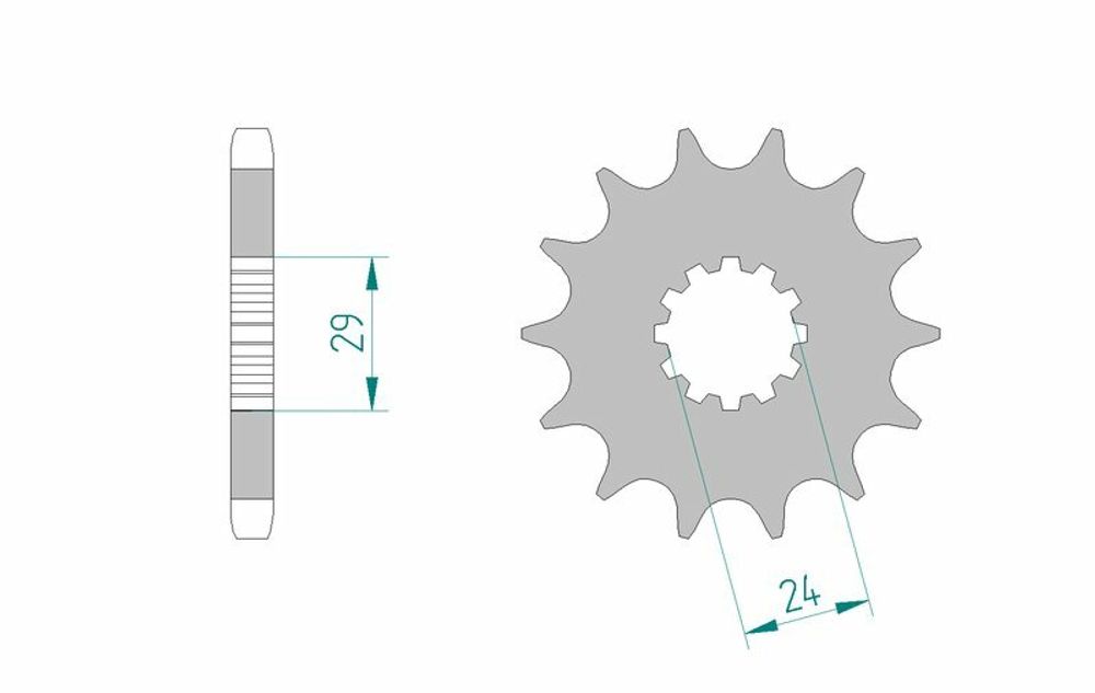SP 1076430003 AFAM Standard Stahlritzel vorne 24601 - 530    passend fuer KAWASAKI ZZR 1100