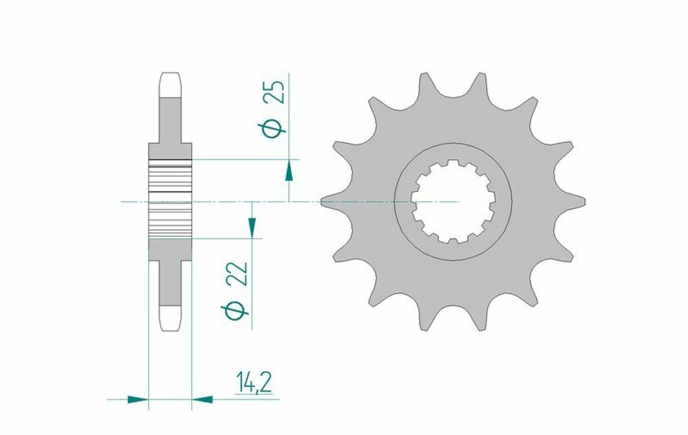 SP 1076441001 AFAM Standard Stahlritzel vorne 24602 - 525    passend fuer KAWASAKI ZEPHYR 750