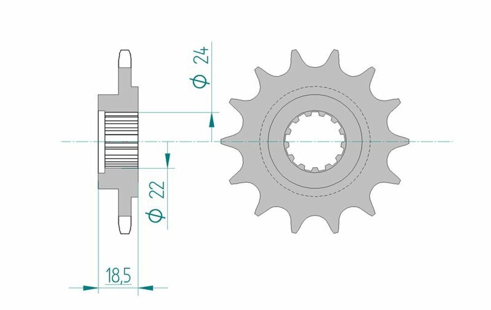 SP 1076452002 AFAM Standard Stahlritzel vorne 24603 - 520    passend fuer KAWASAKI Z 750