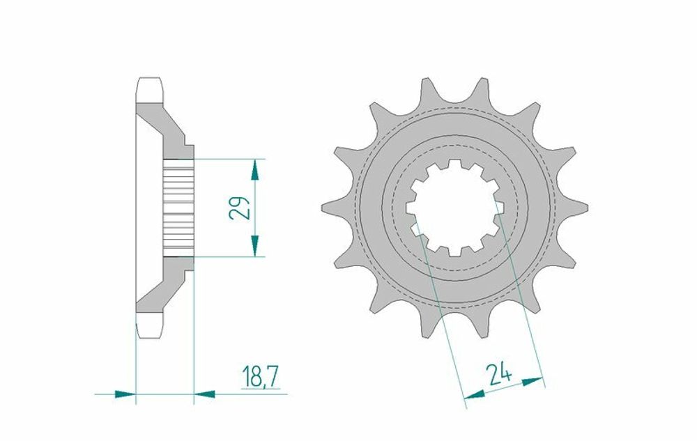 SP 1076496001 AFAM Standard Stahlritzel vorne 24805 - 530    passend fuer KAWASAKI NINJA ZX-10 TOMCAT