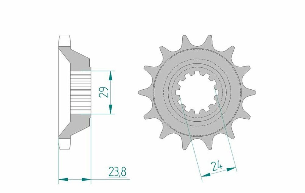 SP 1076507001 AFAM Standard Stahlritzel vorne 24806 - 530    passend fuer KAWASAKI ZZR 1100