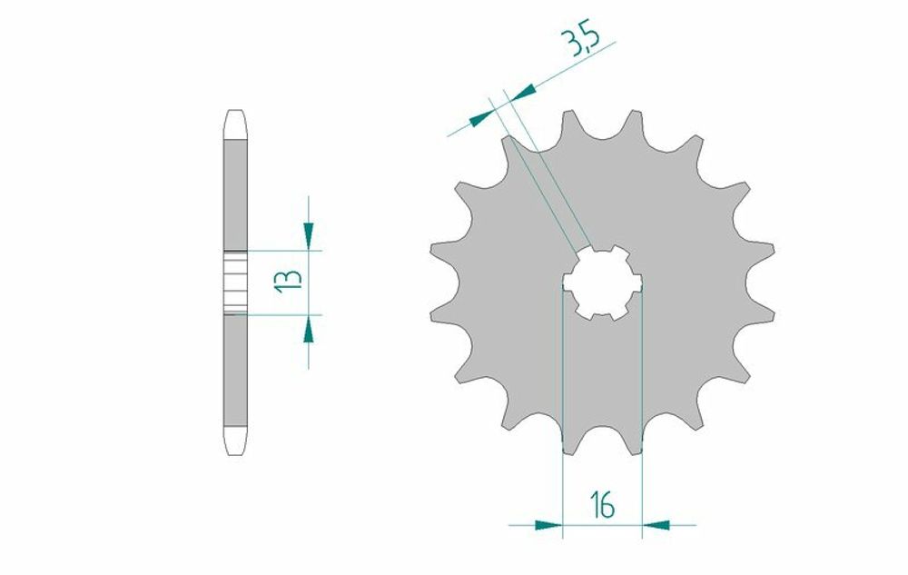 SP 1076551008 AFAM Standard Stahlritzel vorne 27100 - 420    passend fuer SUZUKI LT-A 50 QUADSPORT