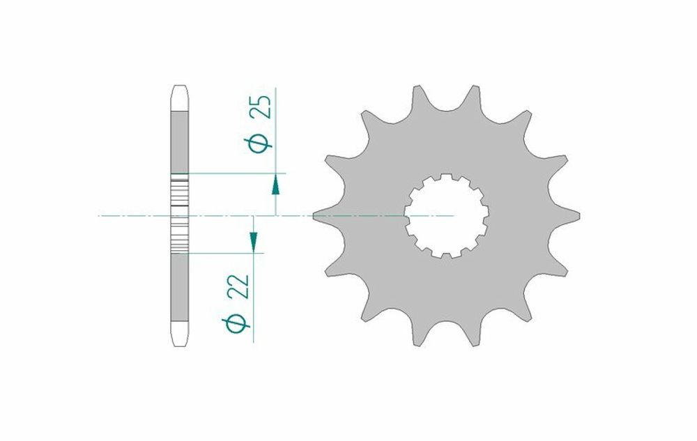 SP 1076567002 AFAM Standard Stahlritzel vorne 27500 - 520    passend fuer YAMAHA MT-03