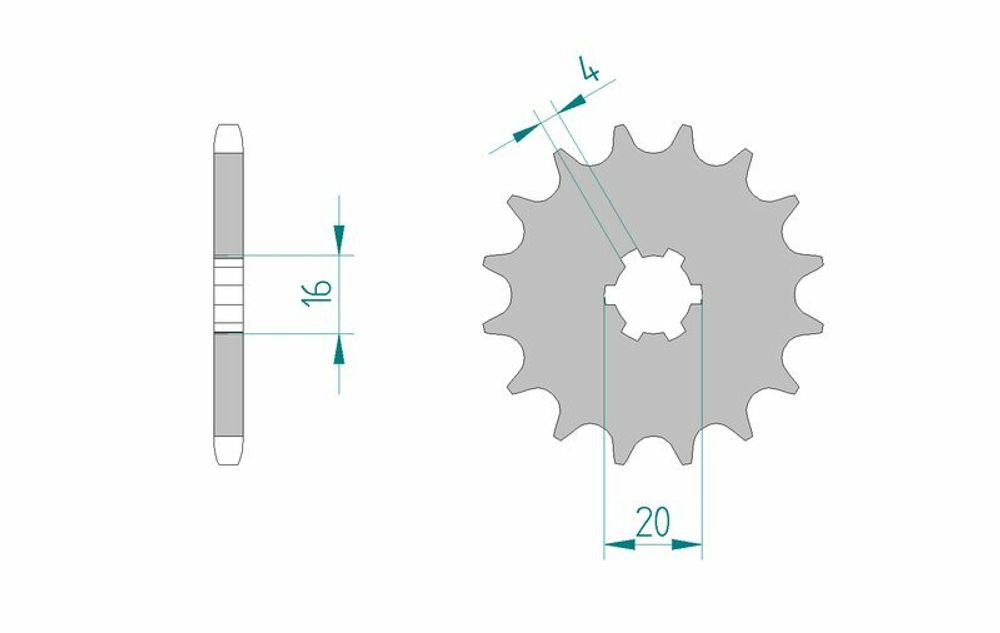 SP 1076608006 AFAM Standard Stahlritzel vorne 28200 - 428    passend fuer SUZUKI RM 80