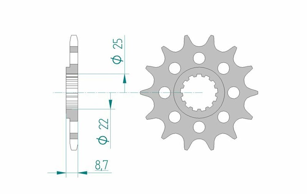 SP 1076653006 AFAM Standard Stahlritzel vorne 28402 - 520    passend fuer SUZUKI GSX-R 750
