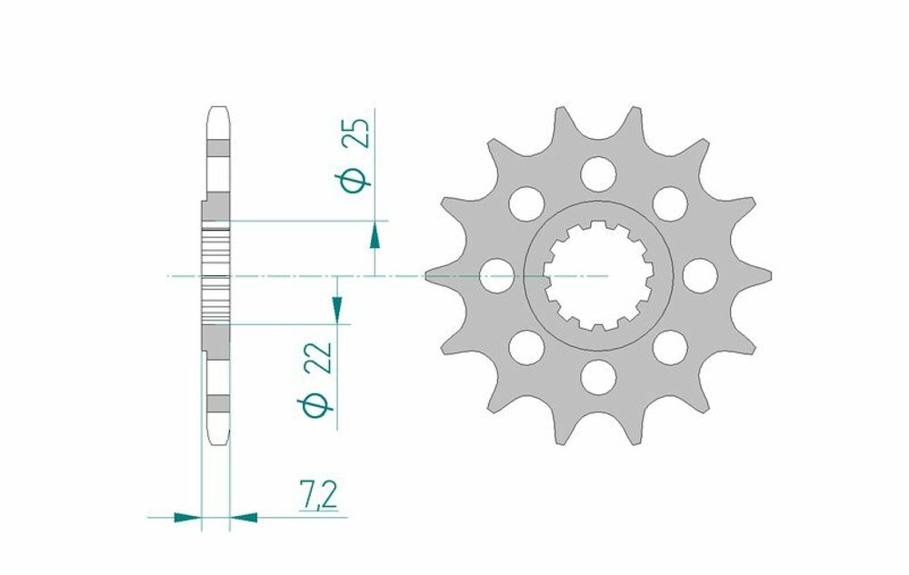 SP 1076669004 AFAM Standard Stahlritzel vorne 28404 - 520    passend fuer TRIUMPH STREET TRIPLE 765