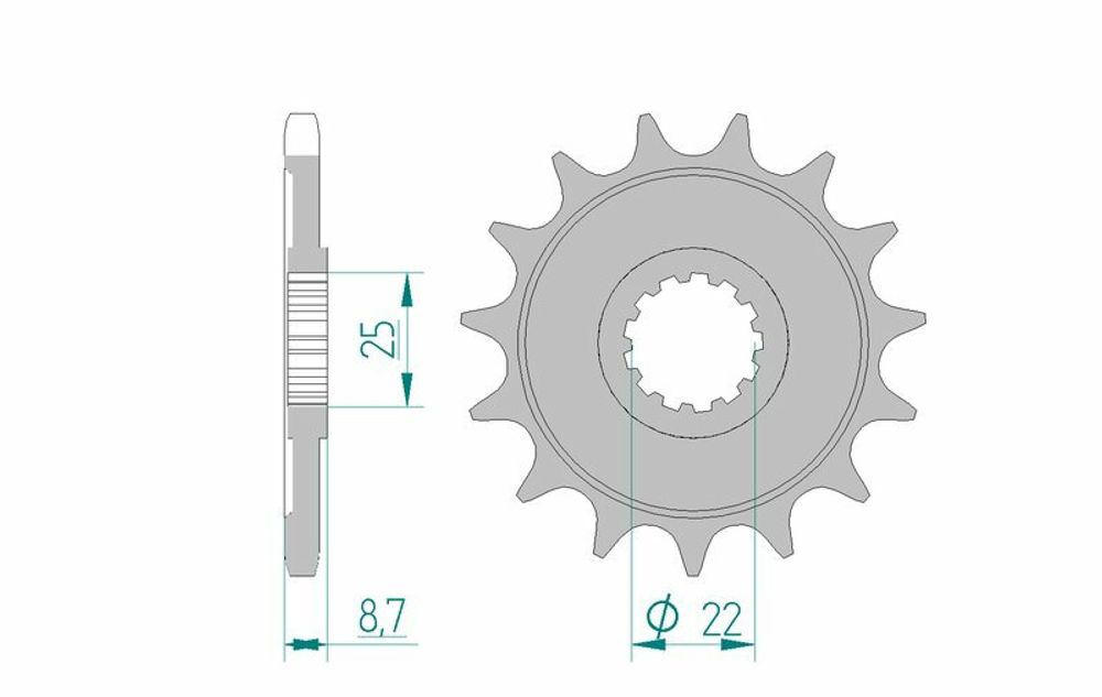 SP 1076671002 AFAM Standard Stahlritzel vorne 28405 - 525    passend fuer KAWASAKI Z 900