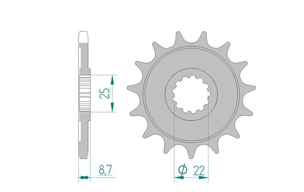 SP 1076671003 AFAM Standard Stahlritzel vorne 28405 - 525    passend fuer