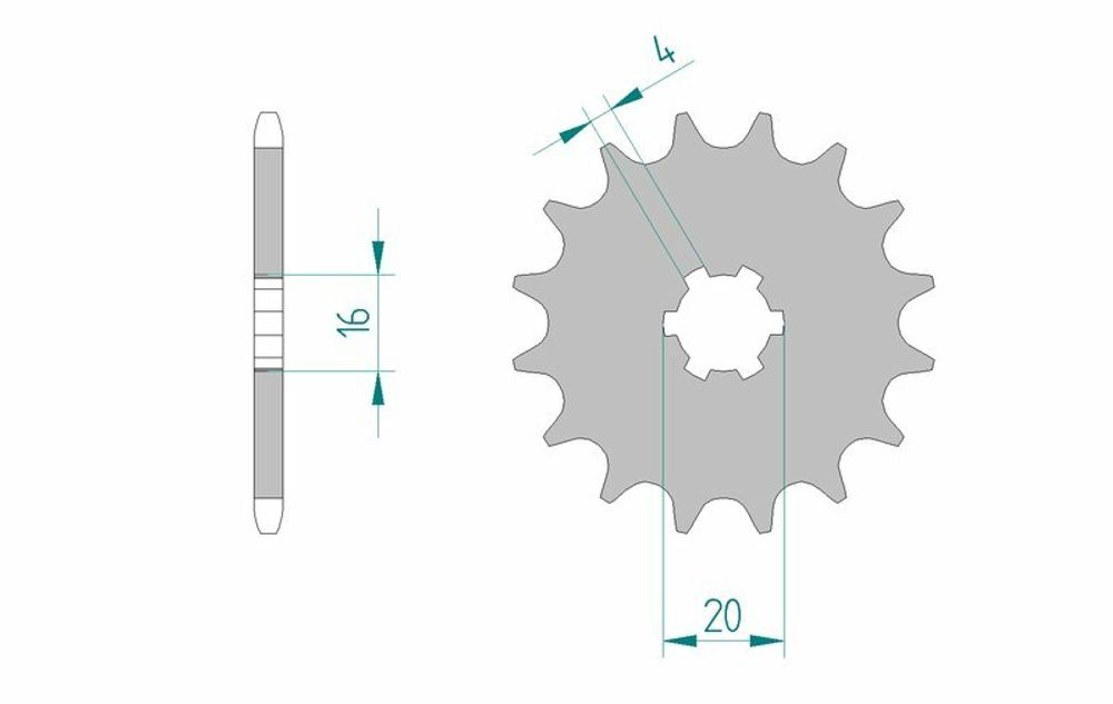 SP 1076683004 AFAM Standard Stahlritzel vorne 30100 - 420    passend fuer KAWASAKI KX 80
