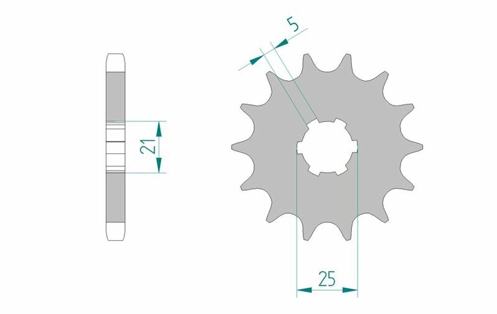 SP 1076721002 AFAM Standard Stahlritzel vorne 30301 - 530    passend fuer YAMAHA XS 400