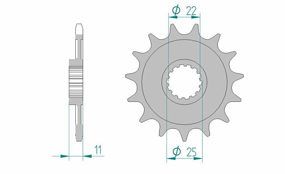 SP 1076776001 AFAM Standard Stahlritzel vorne 37400 - 520    passend fuer APRILIA RXV 450