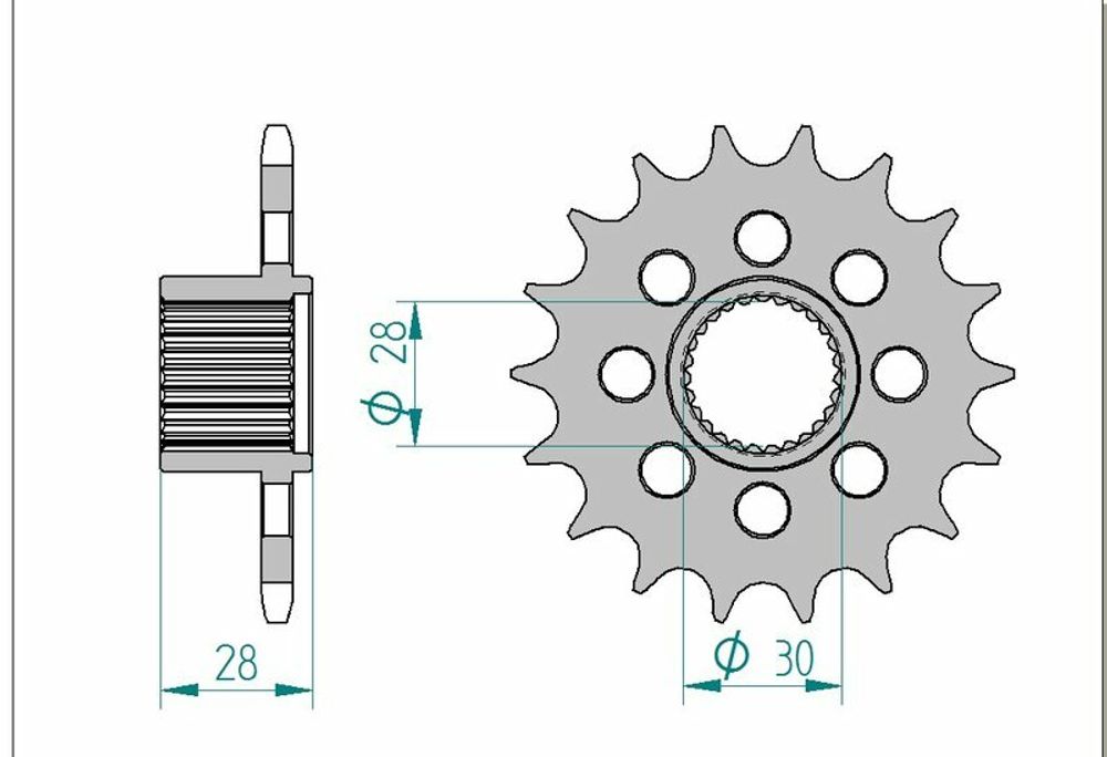 SP 1076799001 AFAM Standard Stahlritzel vorne 37601 - 525    passend fuer APRILIA MANA 850