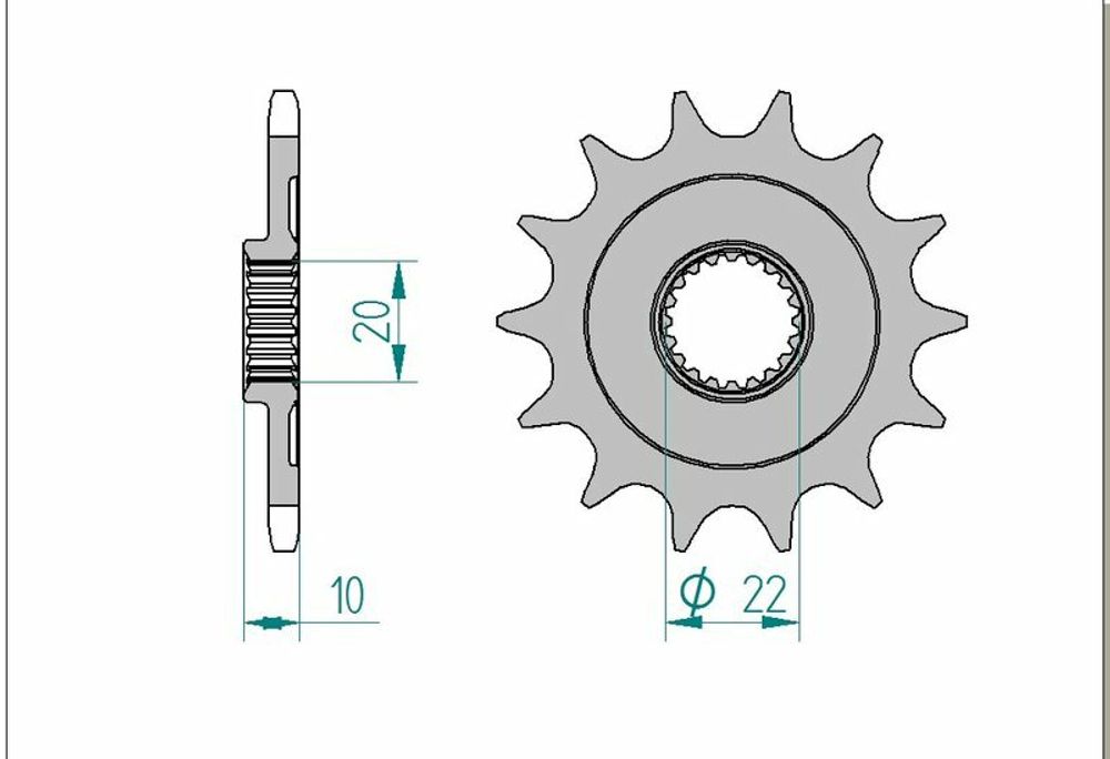 SP 1076821001 AFAM Standard Stahlritzel vorne 43302 - 520    passend fuer SHERCO SE 2.5 I