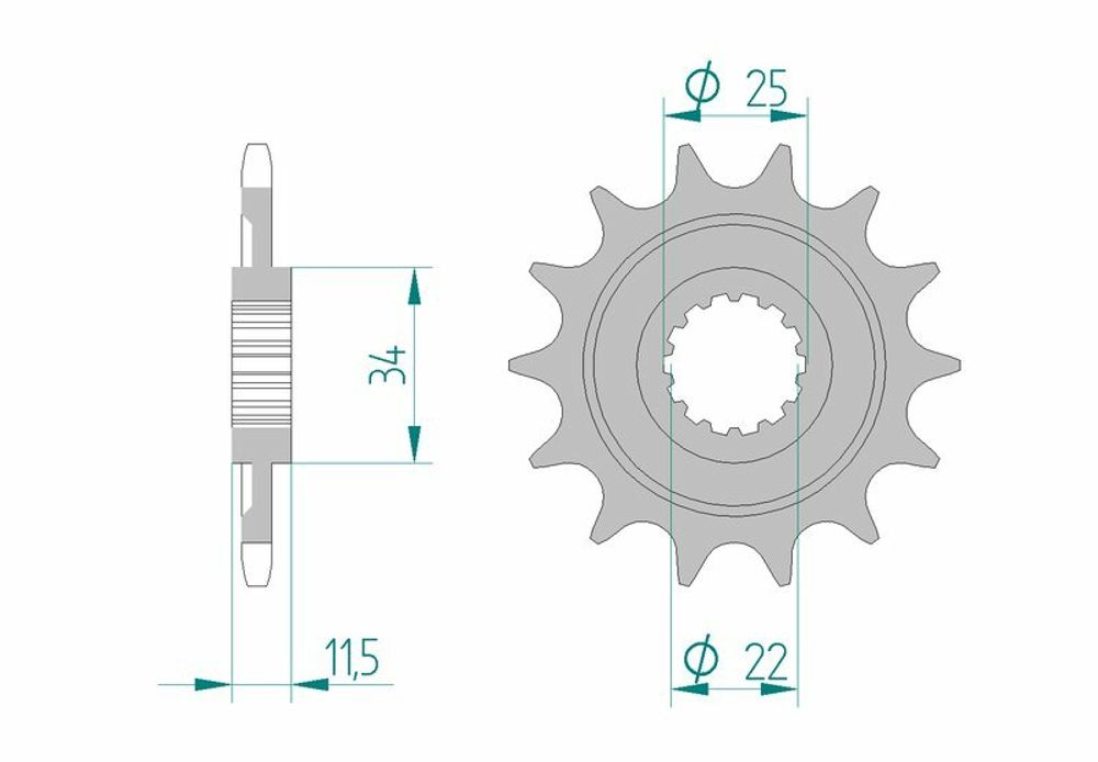 SP 1076854001 AFAM Standard Stahlritzel vorne 43400 - 520    passend fuer SHERCO SE 5.1 I