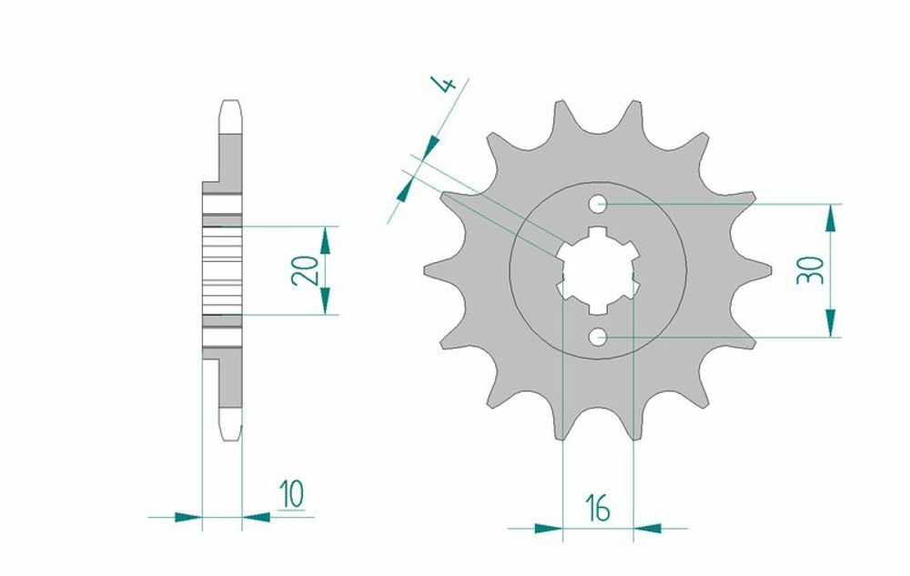 SP 1076876002 AFAM Standard Stahlritzel vorne 46203 - 520    passend fuer CAGIVA TAMANACO 125