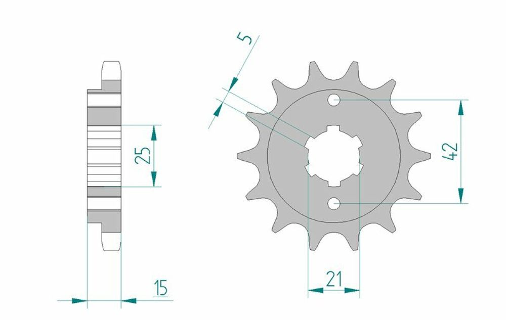 SP 1076941001 AFAM Standard Stahlritzel vorne 52500 - 530    passend fuer DUCATI PANTAH 500