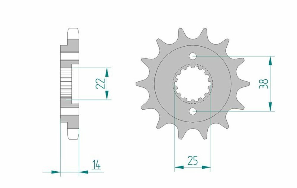 SP 1076962001 AFAM Standard Stahlritzel vorne 52602 - 530    passend fuer DUCATI 750 F1
