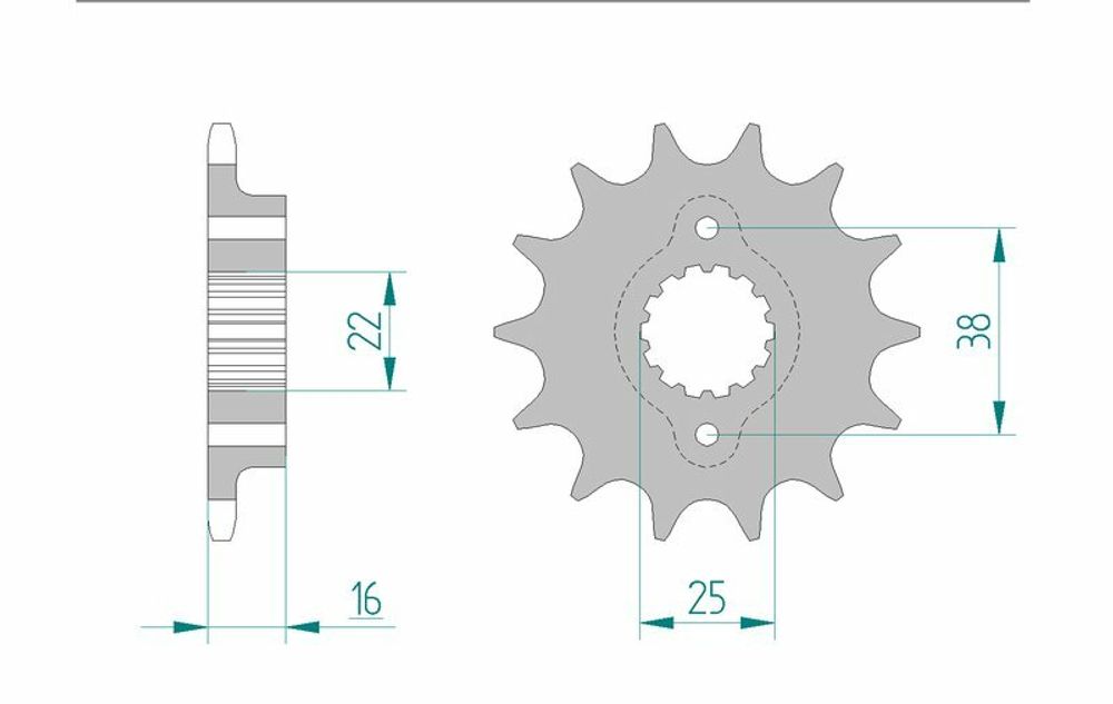SP 1076973001 AFAM Standard Stahlritzel vorne 52604 - 520    passend fuer DUCATI SCRAMBLER 800
