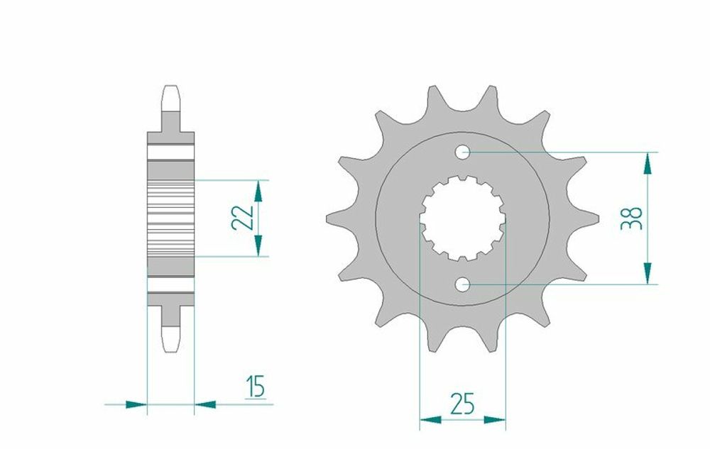 SP 1076984001 AFAM Standard Stahlritzel vorne 52607 - 520    passend fuer DUCATI 800 SS SUPERSPORT