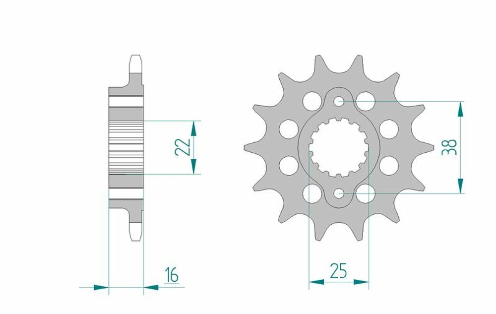 SP 1077017001 AFAM Standard Stahlritzel vorne 52611 - 520    passend fuer DUCATI 996