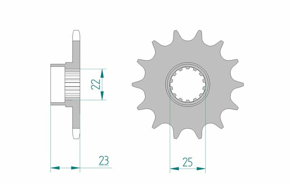 SP 1077115001 AFAM Standard Stahlritzel vorne 58500 - 520    passend fuer GILERA XRT 600