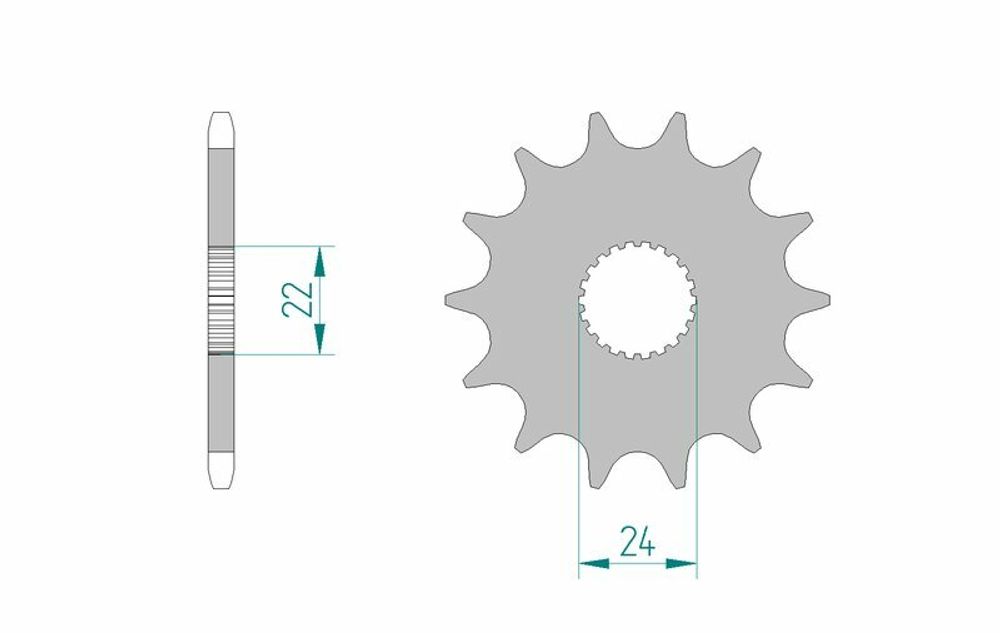 SP 1077116004 AFAM Standard Stahlritzel vorne 61201 - 520    passend fuer APRILIA RS 125