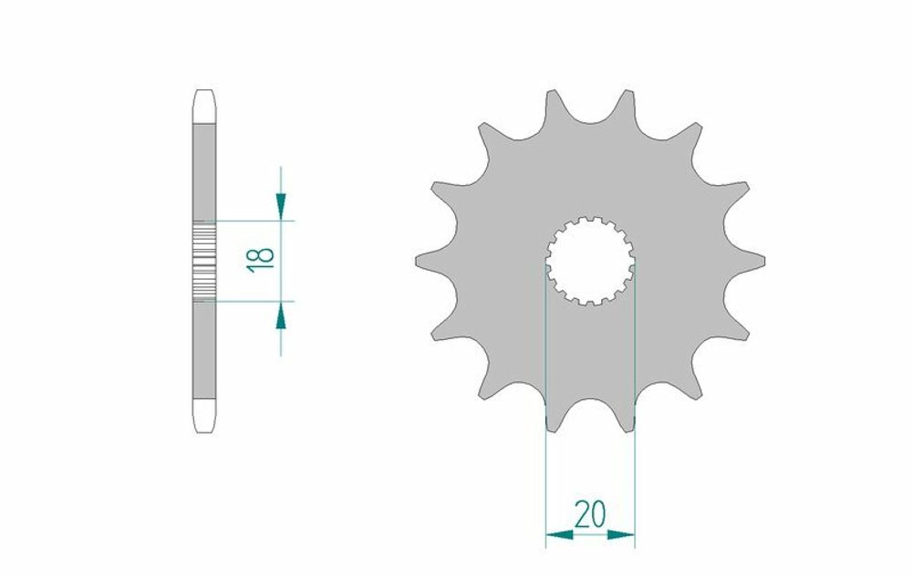 SP 1077118002 AFAM Standard Stahlritzel vorne 61300 - 520    passend fuer