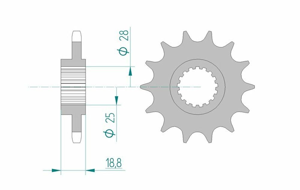 SP 1077121001 AFAM Standard Stahlritzel vorne 61600 - 525    passend fuer APRILIA ETV 1000 CAPONORD
