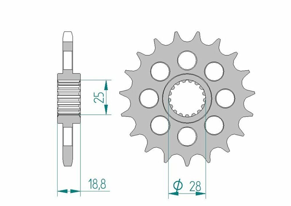 SP 1077123002 AFAM Standard Stahlritzel vorne 61602 - 525    passend fuer BMW F 800 R