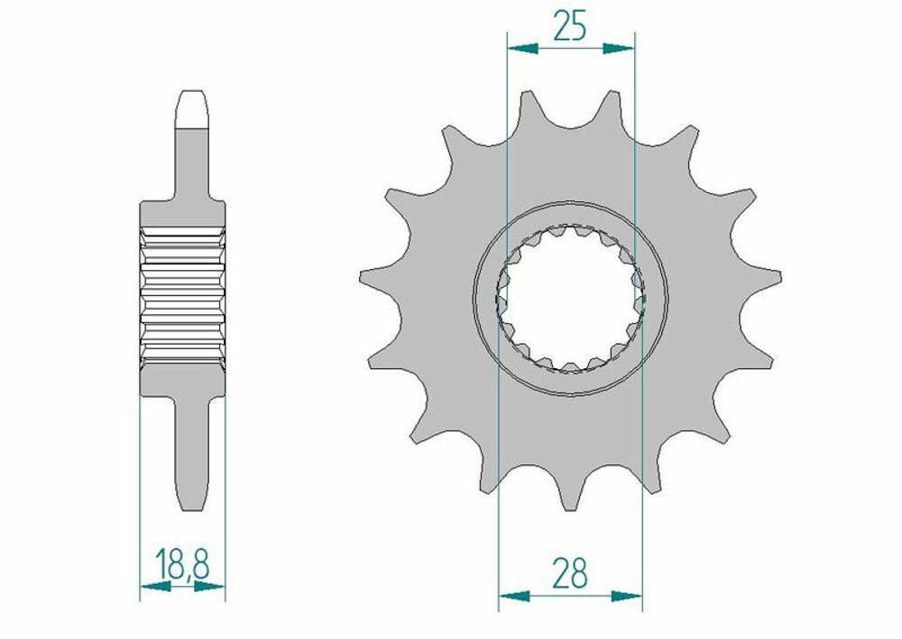 SP 1077125002 AFAM Standard Stahlritzel vorne 61801 - 525    passend fuer APRILIA RSV4