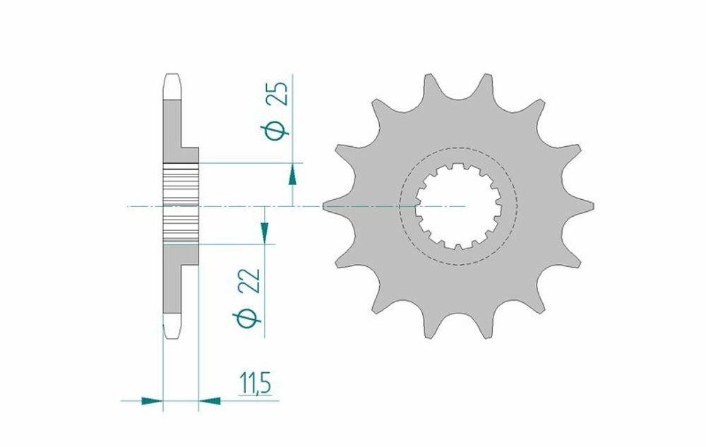 SP 1077141002 AFAM Standard Stahlritzel vorne 73303 - 520    passend fuer KTM 620 DUKE