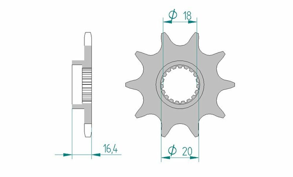SP 1077146001 AFAM Standard Stahlritzel vorne 79304 - 520    passend fuer MONTESA COTA 4RT 250