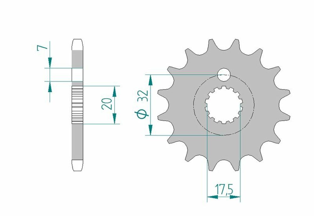 SP 1077147001 AFAM Standard Stahlritzel vorne 85200 - 428    passend fuer MZ 125 RT
