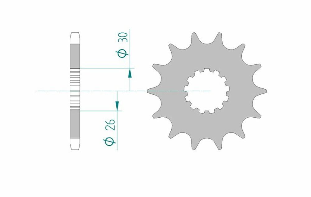 SP 1077148001 AFAM Standard Stahlritzel vorne 88600 - 525    passend fuer TRIUMPH SPEEDMASTER 865