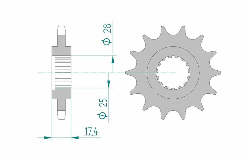 SP 1077153001 AFAM Standard Stahlritzel vorne 91800 - 525    passend fuer VOXAN 1000 CAFE RACER