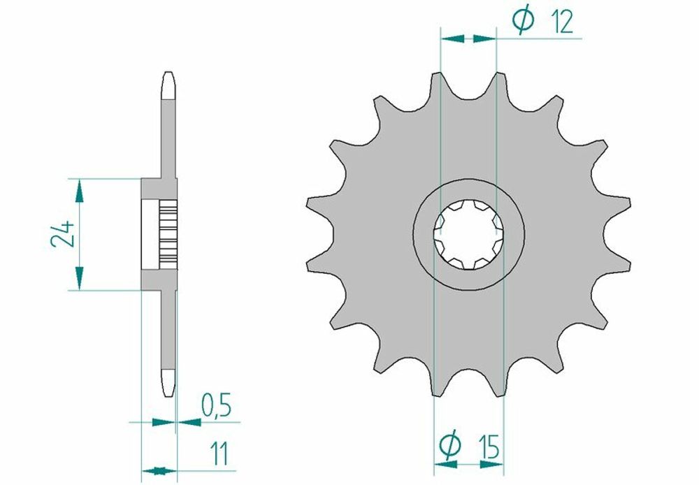 SP 1077154001 AFAM Standard Stahlritzel vorne 94100 - 415    passend fuer APRILIA AF1 50