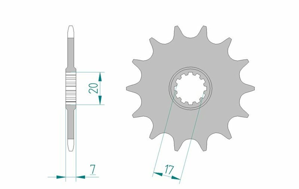 SP 1077155001 AFAM Standard Stahlritzel vorne 94107 - 415    passend fuer APRILIA RS 50