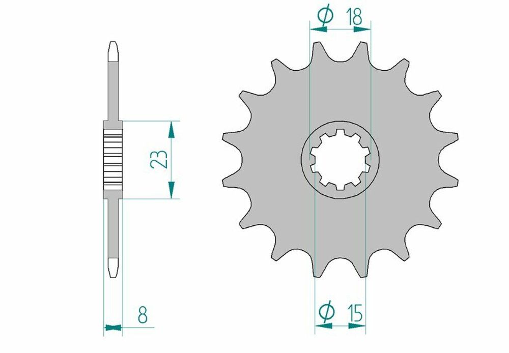 SP 1077156002 AFAM Standard Stahlritzel vorne 94108 - 415    passend fuer APRILIA CLASSIC 50