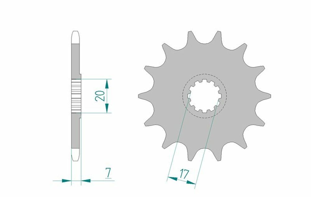 SP 1077157001 AFAM Standard Stahlritzel vorne 94109 - 420    passend fuer RIEJU RS2 50