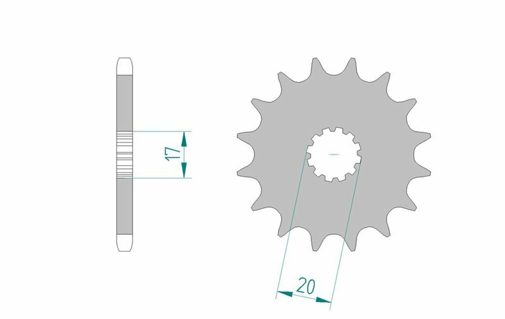 SP 1077159001 AFAM Standard Stahlritzel vorne 94118 - 428    passend fuer BULTACO LOBITO 50
