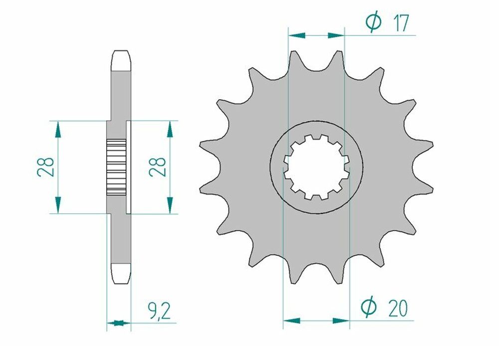 SP 1077164003 AFAM Standard Stahlritzel vorne 94121 - 428    passend fuer HM CRE 50 BAJA