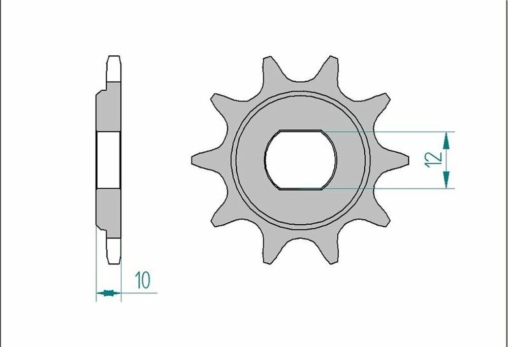 SP 1077165001 AFAM Standard Stahlritzel vorne 94122 - 415    passend fuer KTM 50 SX