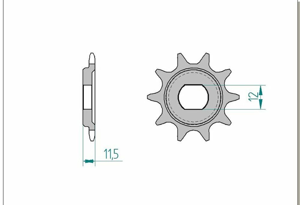 SP 1077166001 AFAM Standard Stahlritzel vorne 94123 - 420    passend fuer KTM 50 SX
