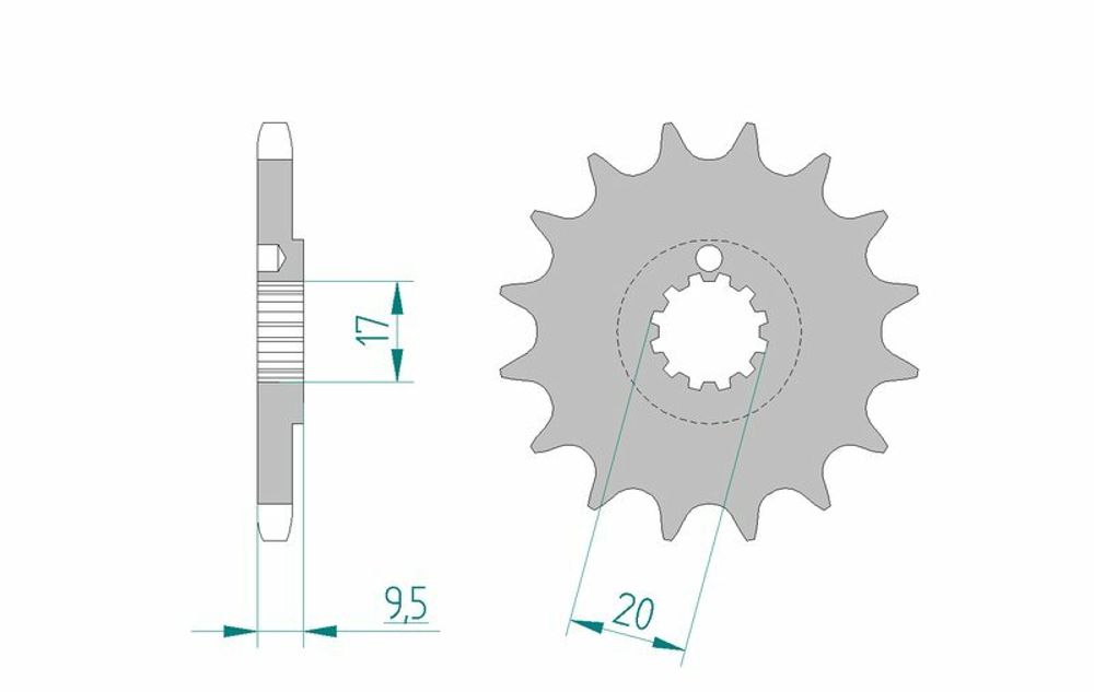 SP 1077169004 AFAM Standard Stahlritzel vorne 94202 - 428    passend fuer GAS GAS MC 85