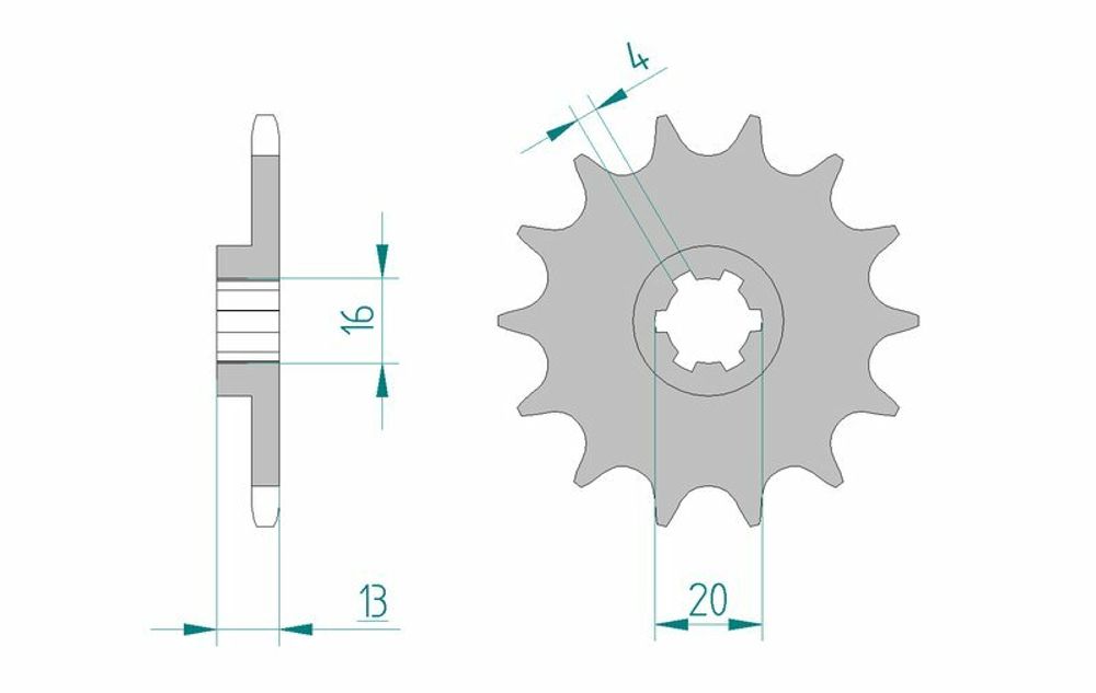 SP 1077171002 AFAM Standard Stahlritzel vorne 94214 - 520    passend fuer TM RACING MX 85