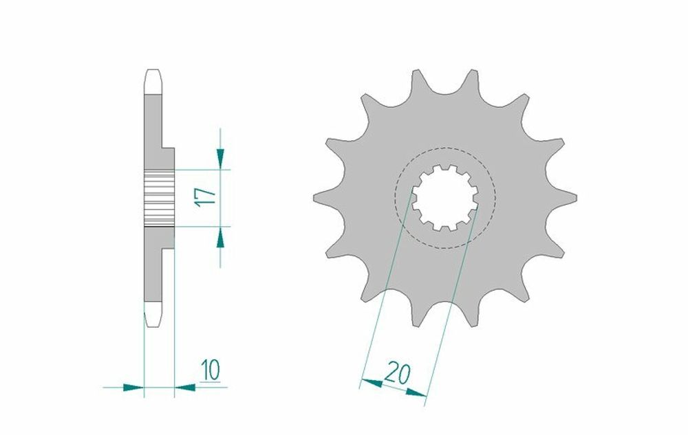 SP 1077174002 AFAM Standard Stahlritzel vorne 94301 - 520    passend fuer